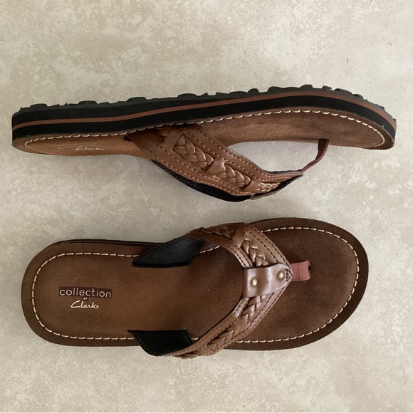 Clarks Shoes Clarks Sandals Fenner Nerice Flip Flops Sz 6 Euc Mint